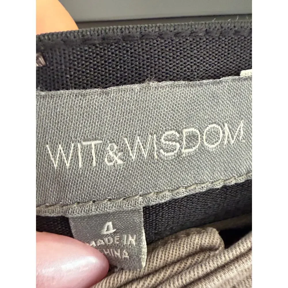 Wit & Wisdom Ab-Solution Skinny Jeans Taupe Brown Mid Rise Stretch Denim Size 4 - Picture 5 of 8
